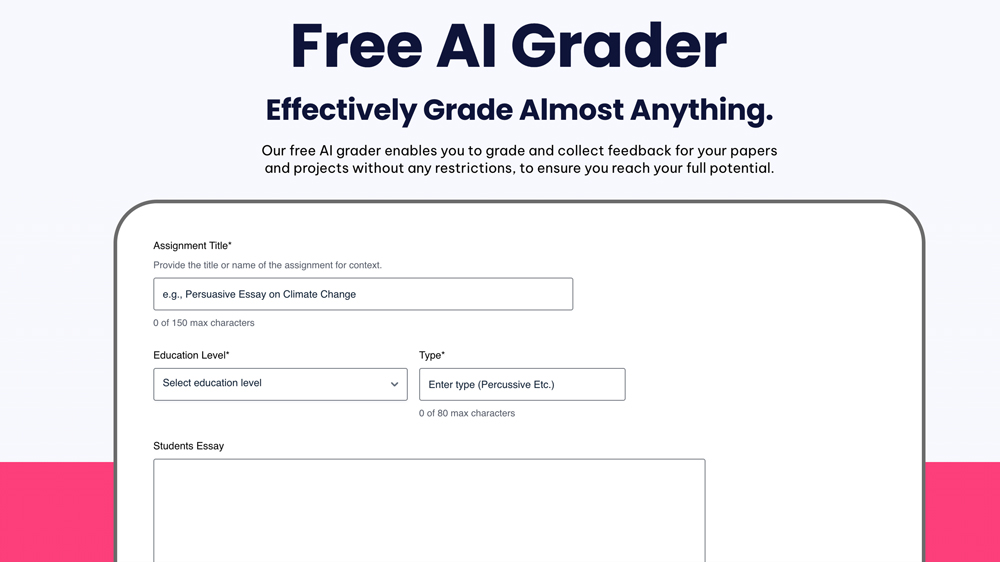 Best free ai grading tool AI grader app UI dashboard
